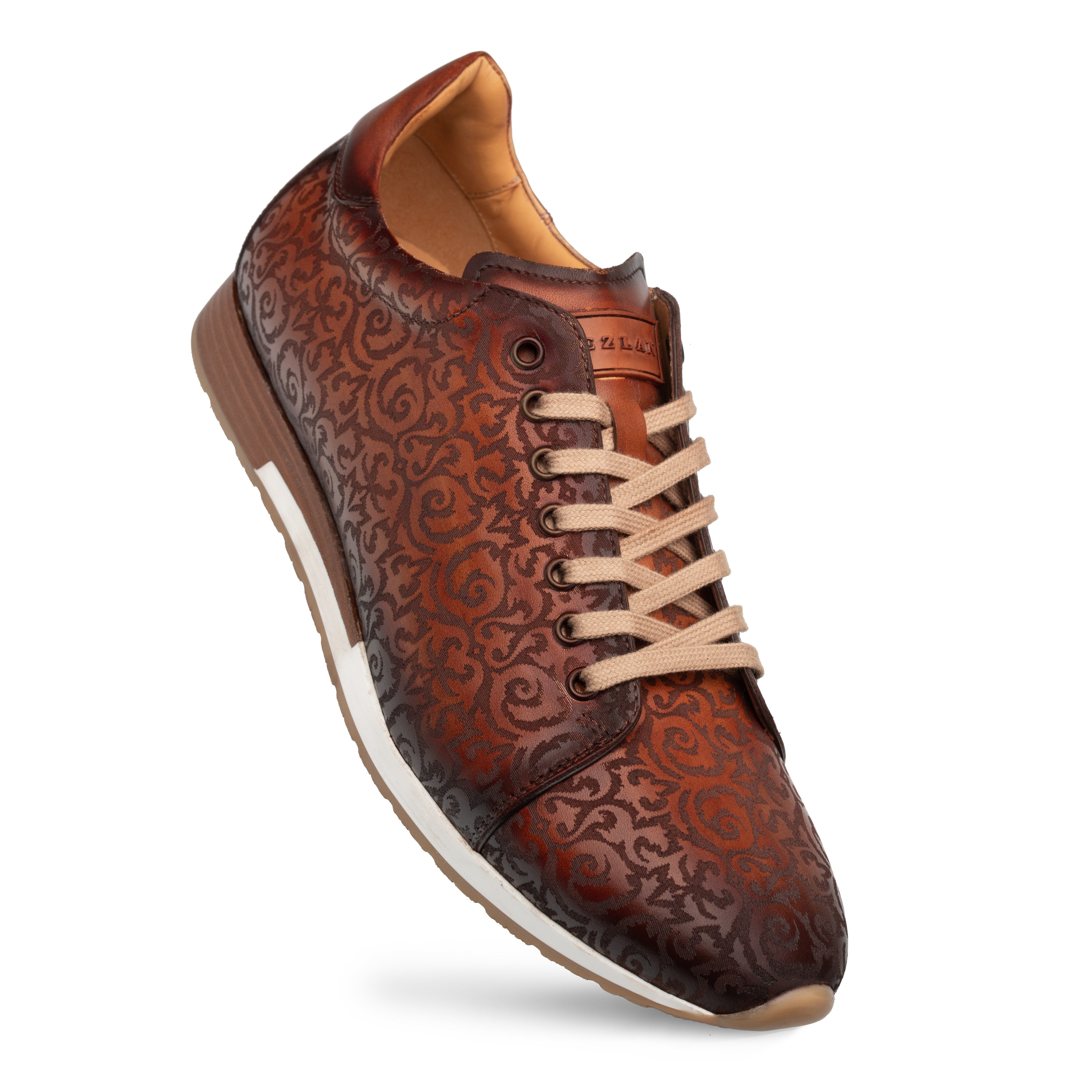 Mezlan Portico Sneakers - Laser-Print Leather - Luxury Style - 8