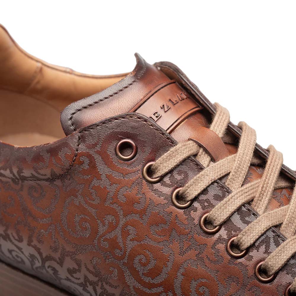 Mezlan Portico Laser-Print Sneaker Cognac / Rust (21577) - Medium