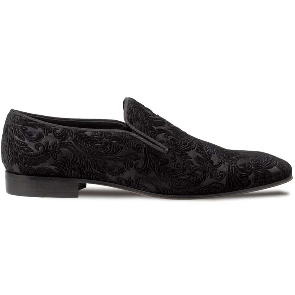 Mezlan Travolta Velvet Formal Loafer Black (21578) - Medium