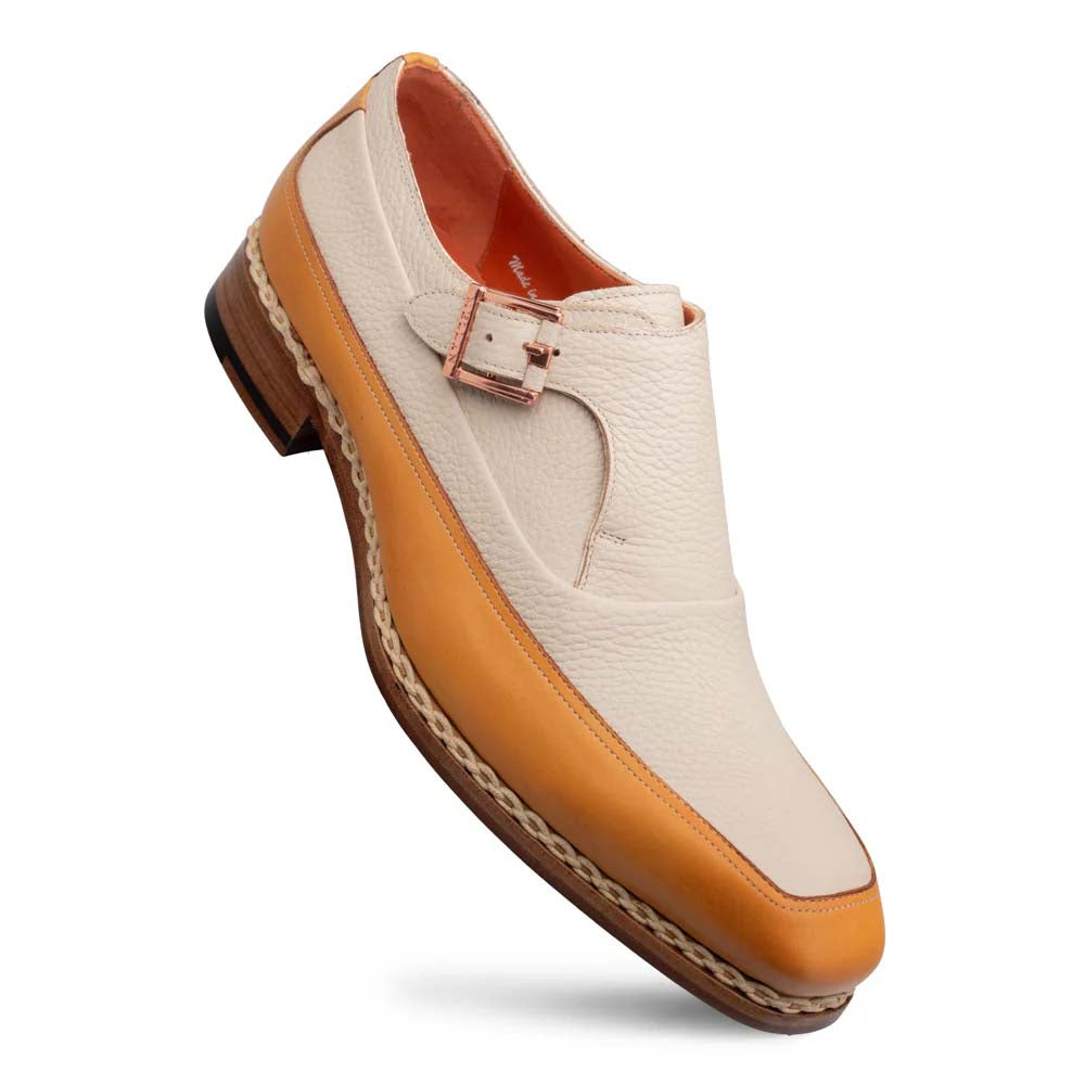 Mezlan Cadena Two-Toned Monk Strap Camel / Bone (21590) - Medium