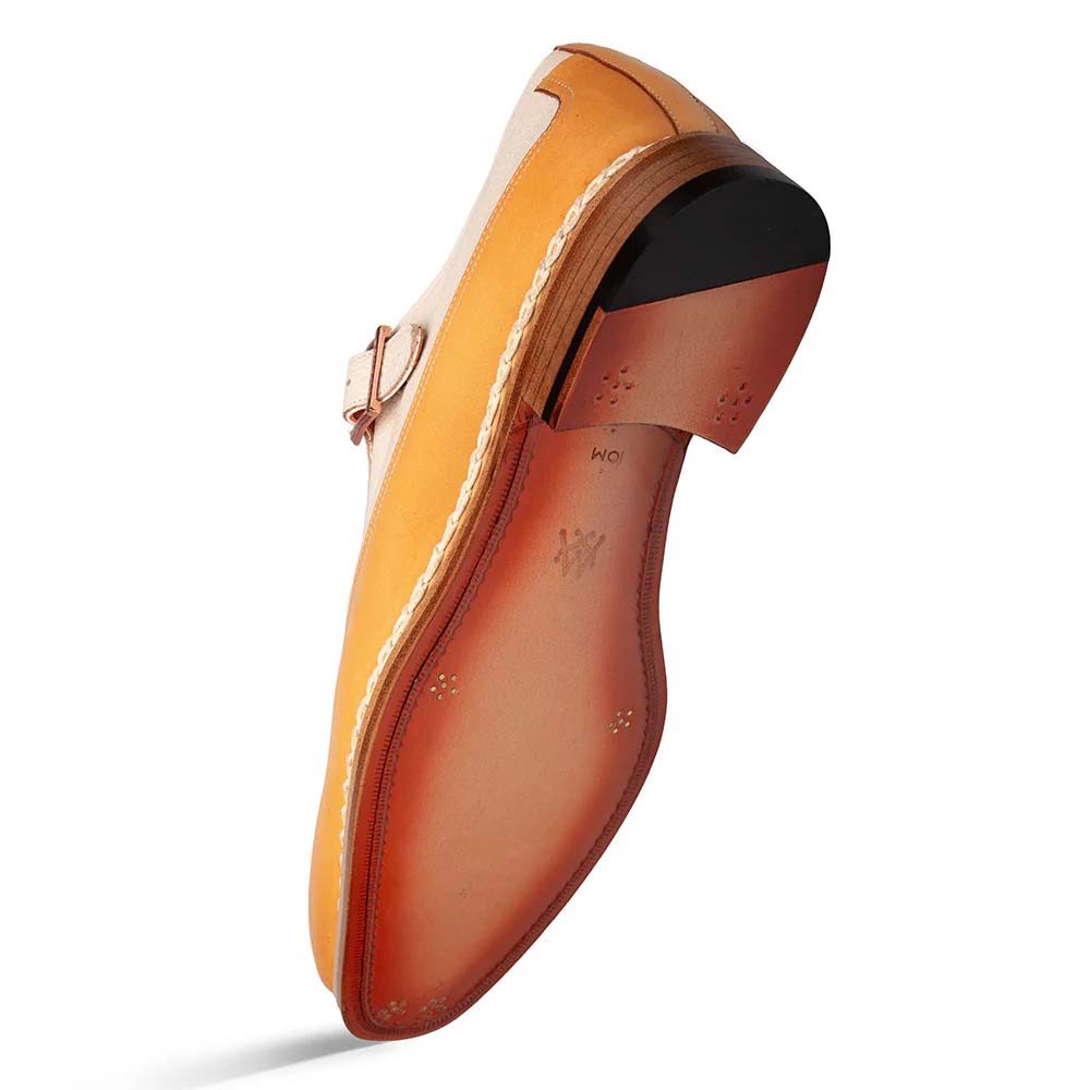 Mezlan Cadena Two-Toned Monk Strap Camel / Bone (21590) - Medium