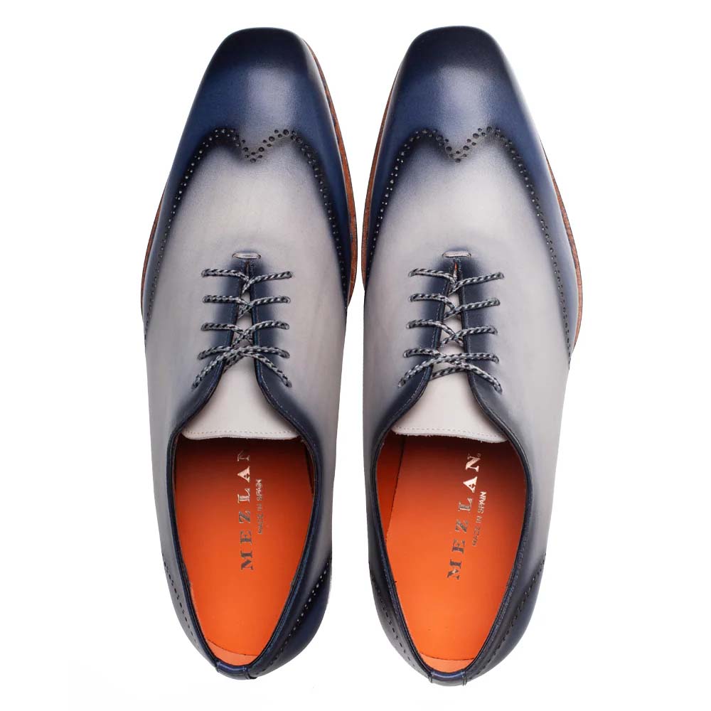 Mezlan Almagro Two-Tone Oxford Navy / Pearl Grey (21592) - Medium