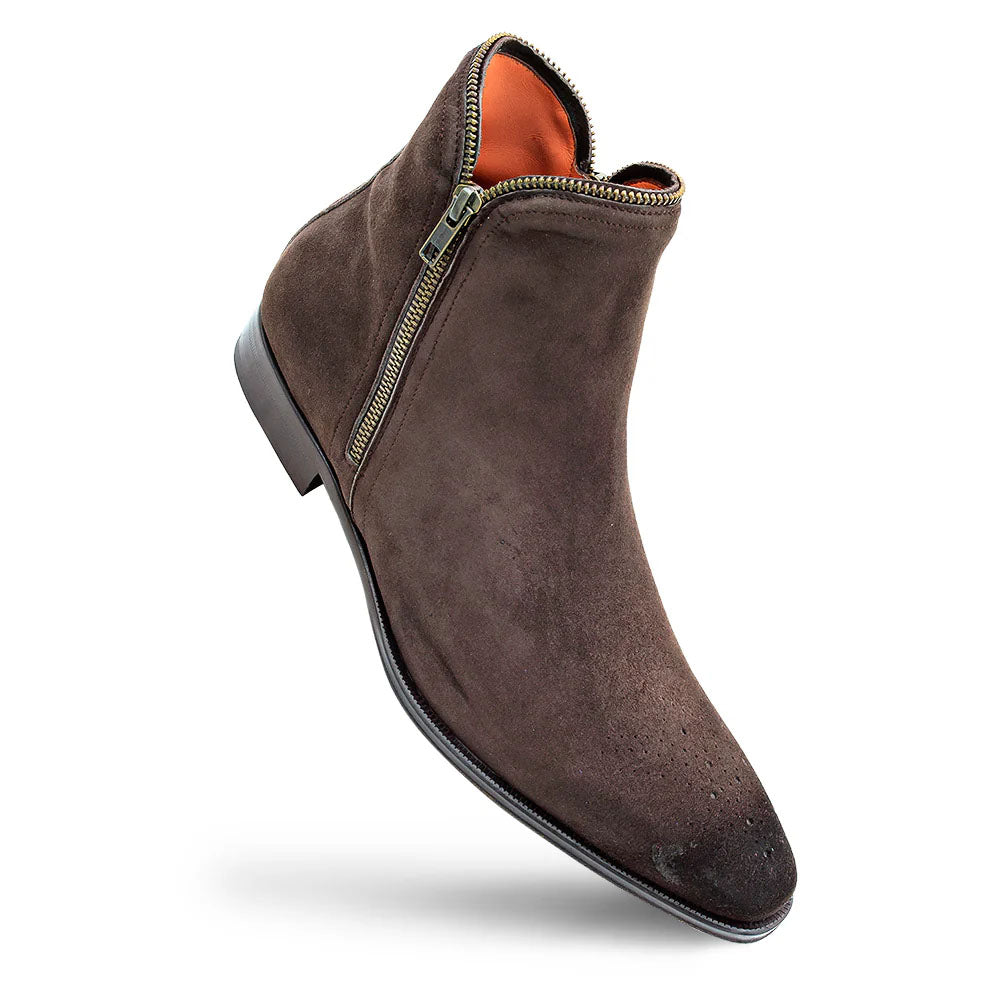 Mezlan Moretti Suede Zip Boot Brown (21686) - Medium