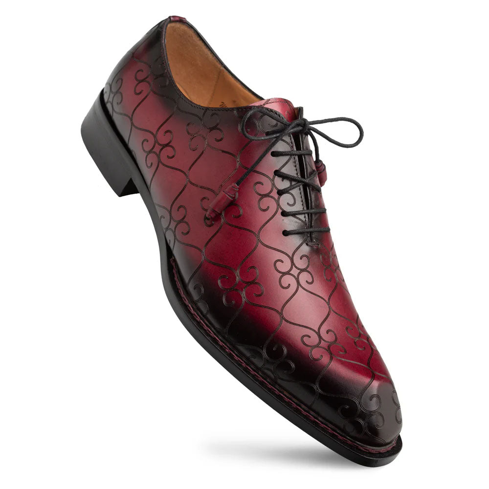 Mezlan Tribeca Laser Print Oxford Burgundy (21691) - Medium