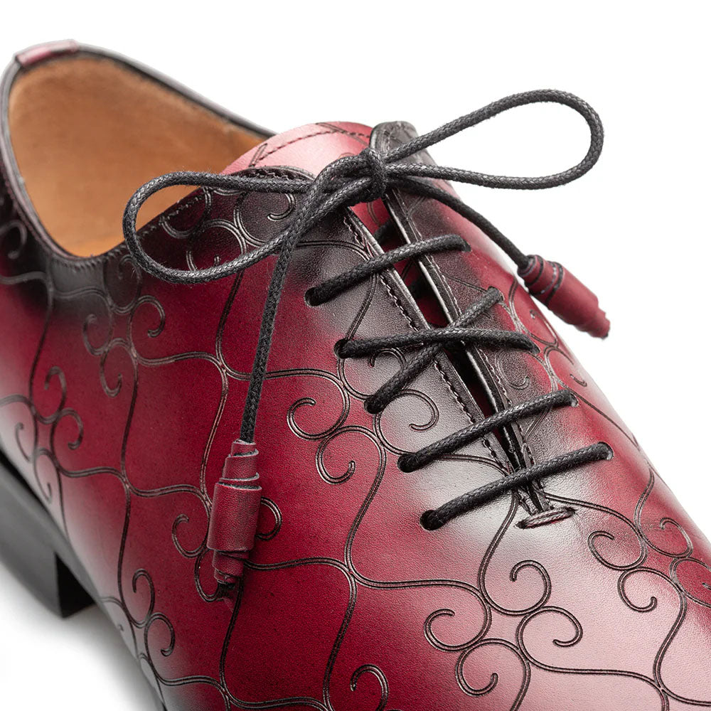 Mezlan Tribeca Laser Print Oxford Burgundy (21691) - Medium