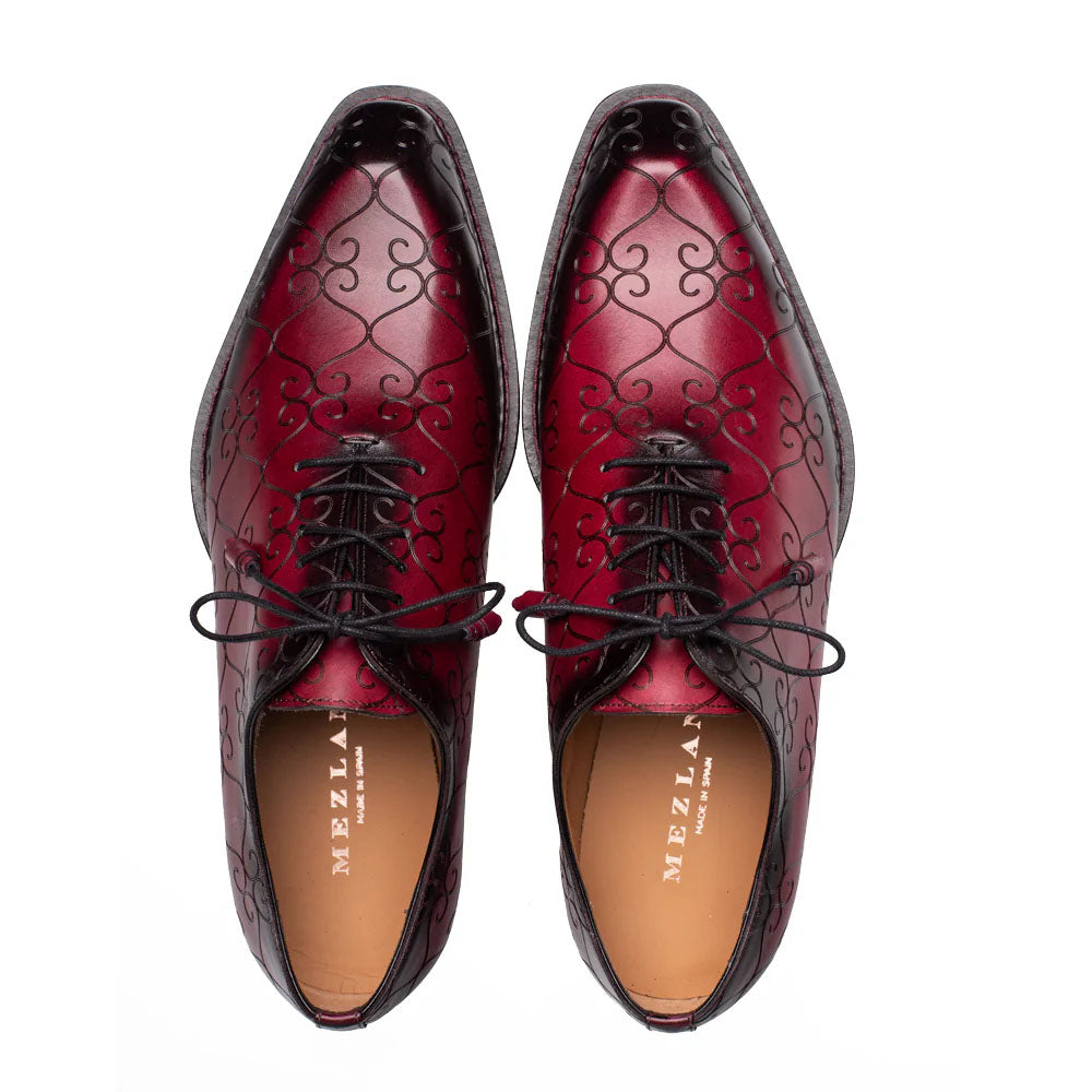 Mezlan Tribeca Laser Print Oxford Burgundy (21691) - Medium