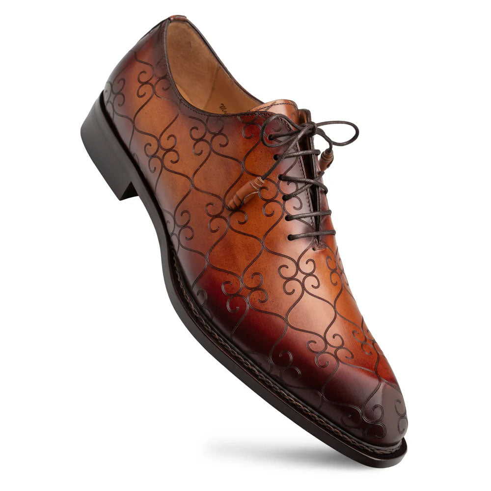 Mezlan Tribeca Laser Print Oxford Cognac / Rust (21691) - Medium