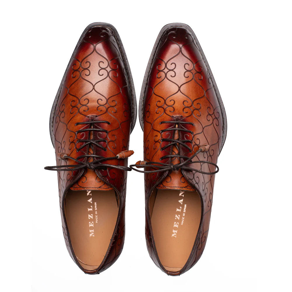 Mezlan Tribeca Laser Print Oxford Cognac / Rust (21691) - Medium