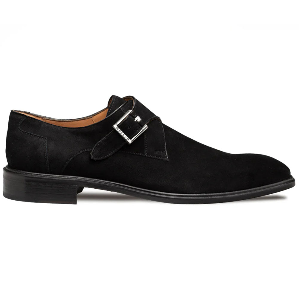 Mezlan Albini Suede Monk strap - Black - Medium