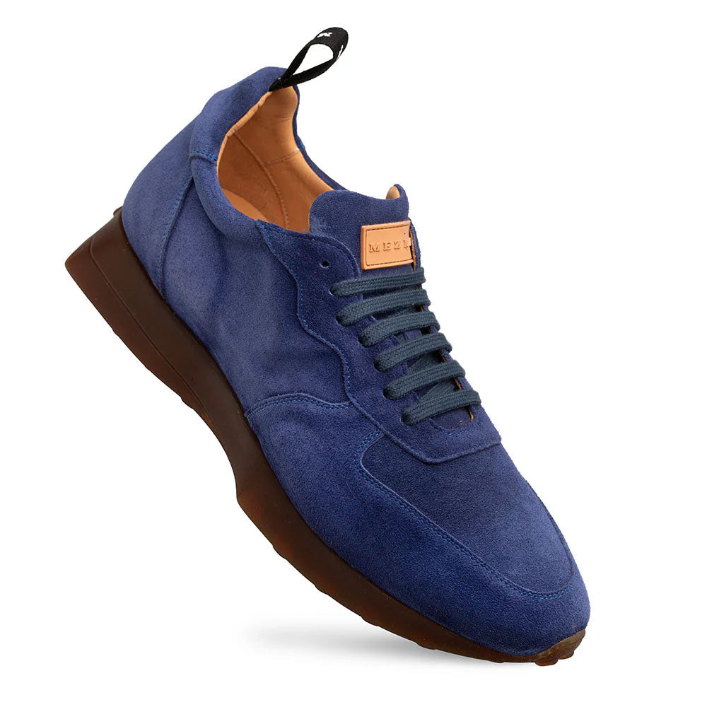 Mezlan Carlucci Suede Sneaker - Blue - Medium