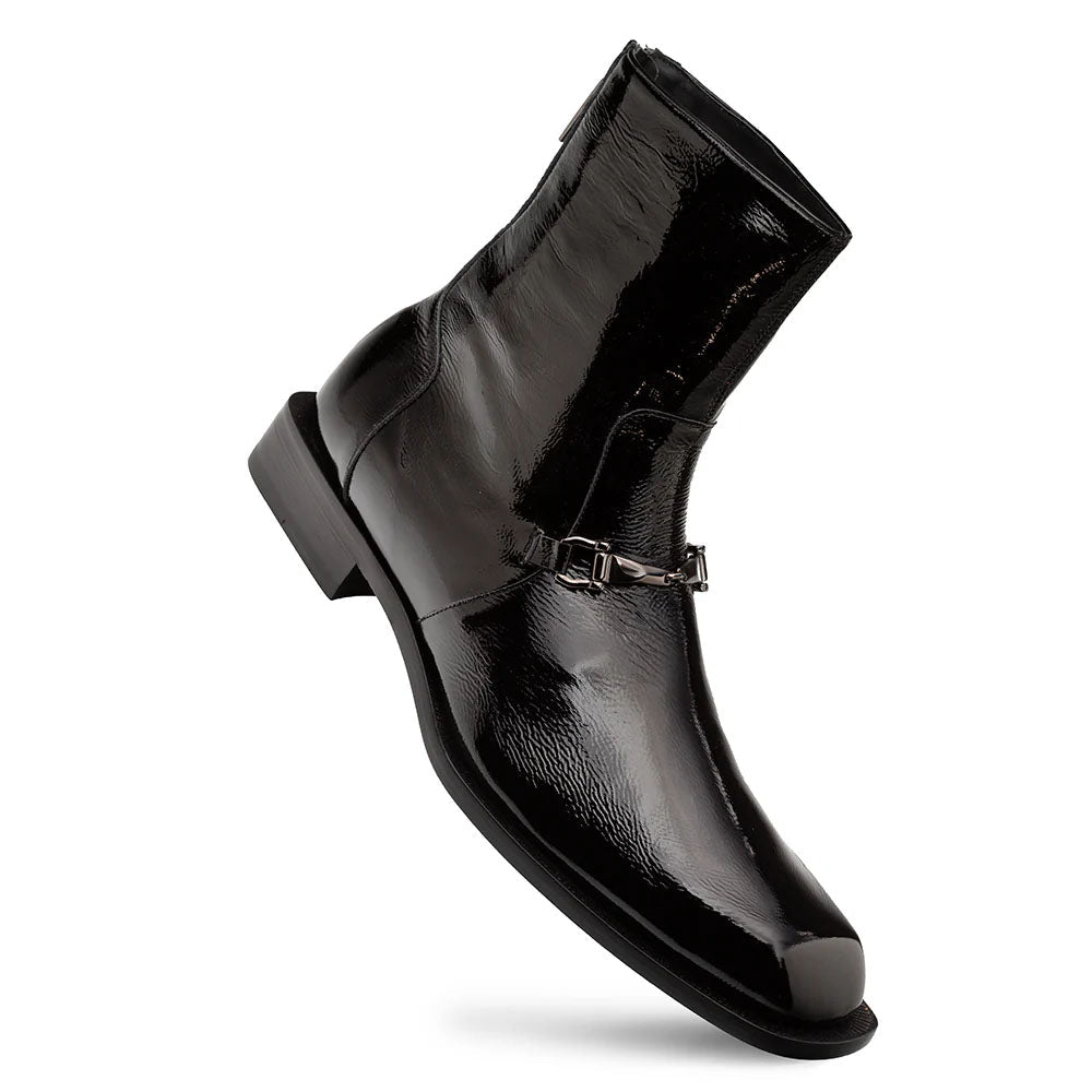 Mezlan Buscemi Hi-Shine Ornament Boot - Black - Medium