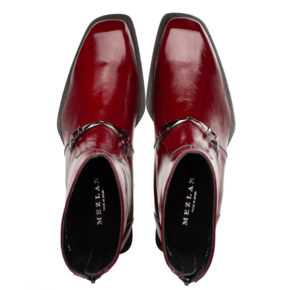 Mezlan Buscemi Hi-Shine Ornament Boot Burgundy (21739) - Medium