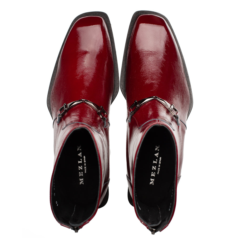 Mezlan Buscemi Hi-Shine Ornament Boot - Luxury Leather Dress Boot - 8