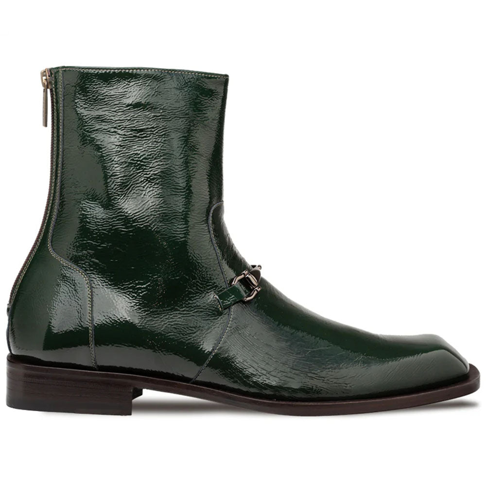 Mezlan Buscemi Hi-Shine Ornament Boot Green (21739) - Medium