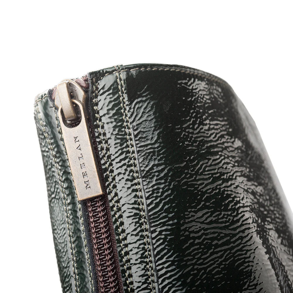 Mezlan Buscemi Hi-Shine Ornament Boot Green (21739) - Medium
