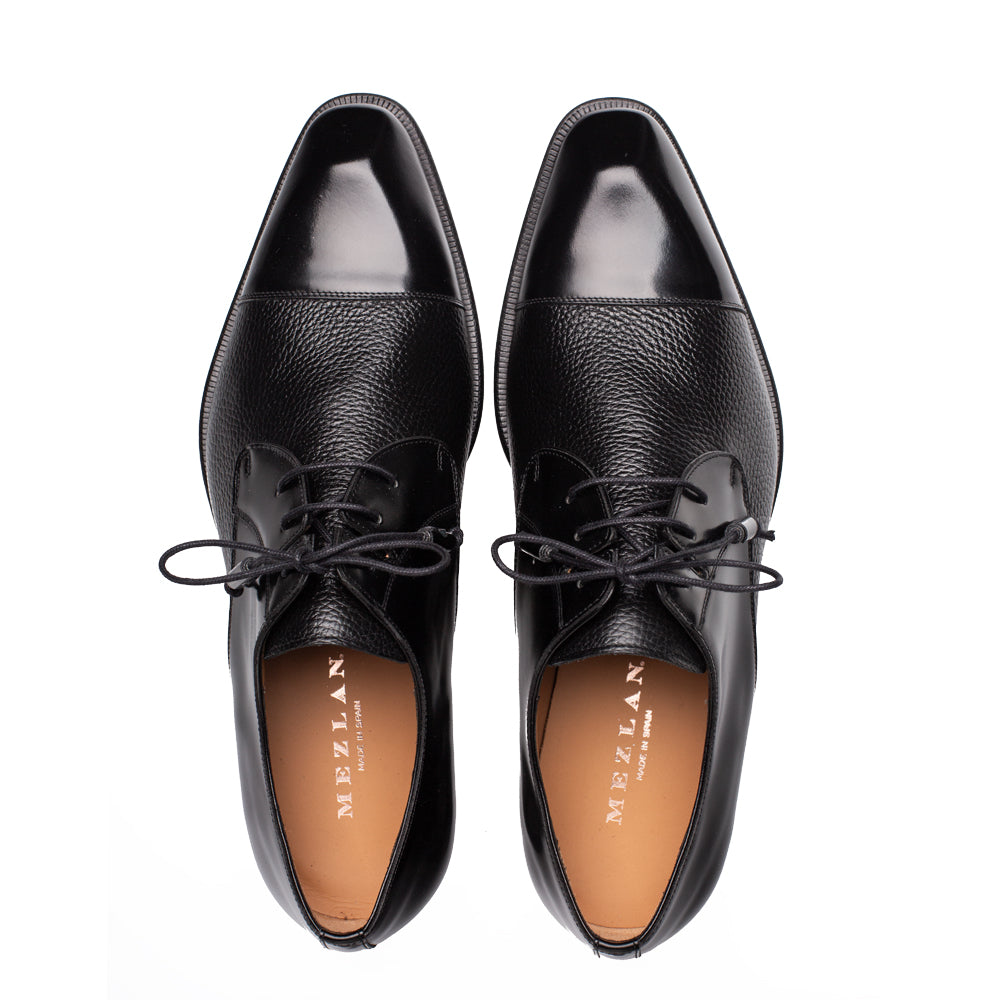 Mezlan Capello Hi-Shine Calf Derby - Luxury Men's Dress Shoe - 8