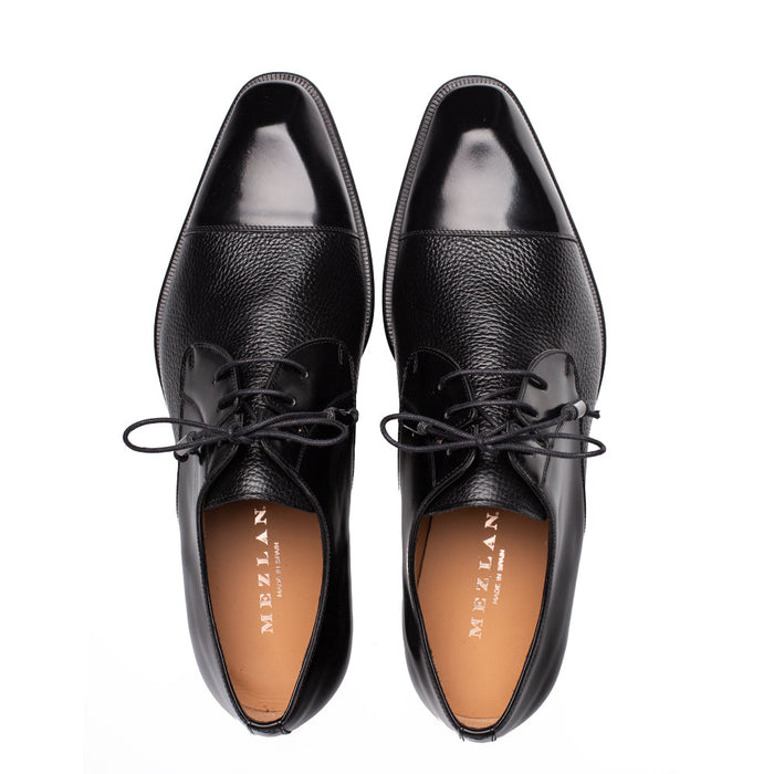 Mezlan Capello Hi-Shine Calf Derby - Luxury Men's Dress Shoe