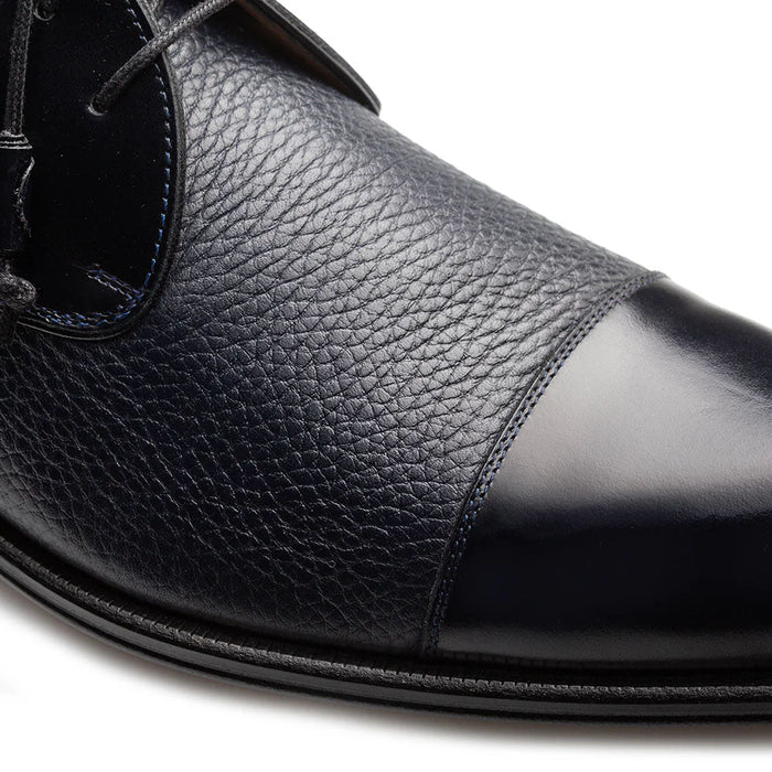 Mezlan Capello Hi-Shine/Calf Derby - Blue