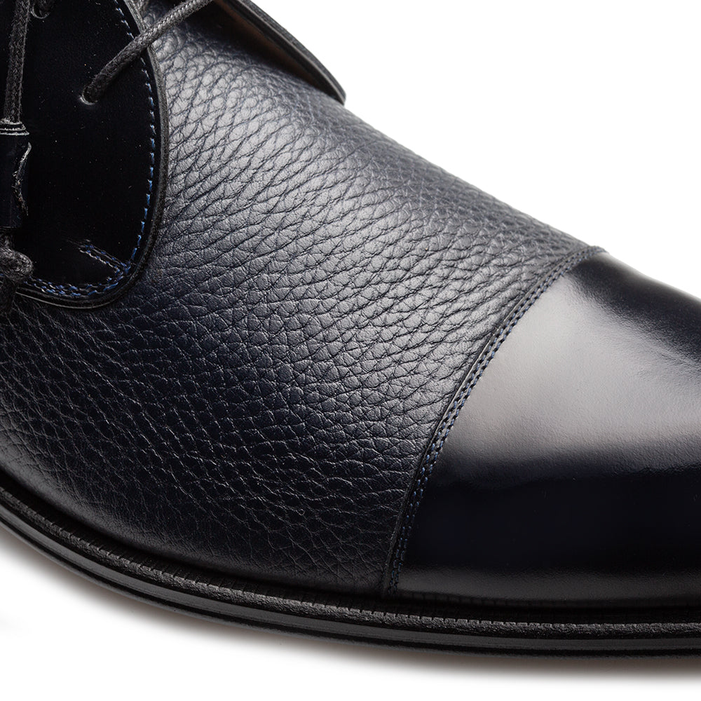 Mezlan Capello Hi-Shine Calf Derby - Luxury Men's Dress Shoe - 8