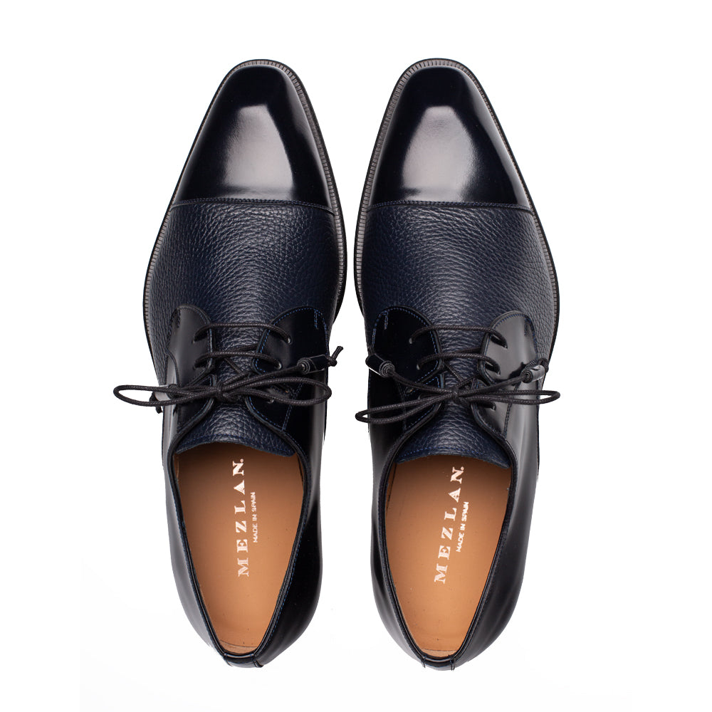 Mezlan Capello Hi-Shine Calf Derby - Luxury Men's Dress Shoe - 8