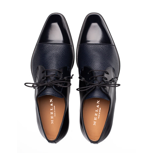 Mezlan Capello Hi-Shine Calf Derby - Luxury Men's Dress Shoe
