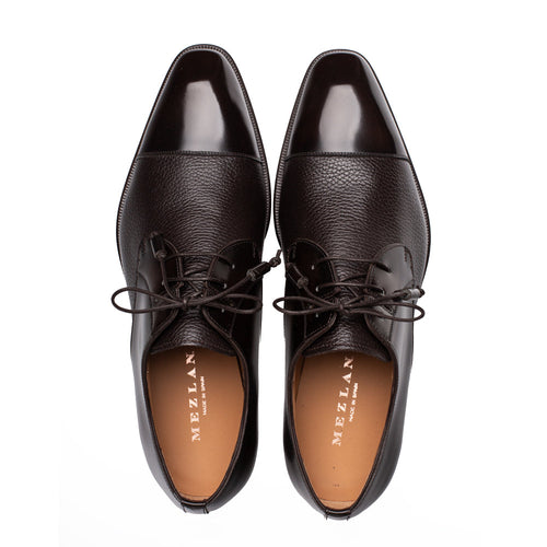 Mezlan Capello Hi-Shine Calf Derby - Luxury Men's Dress Shoe