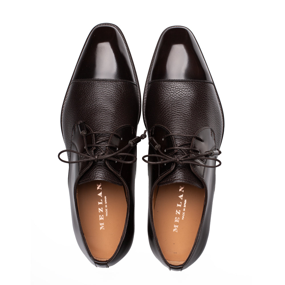 Mezlan Capello Hi-Shine Calf Derby - Luxury Men's Dress Shoe - 8