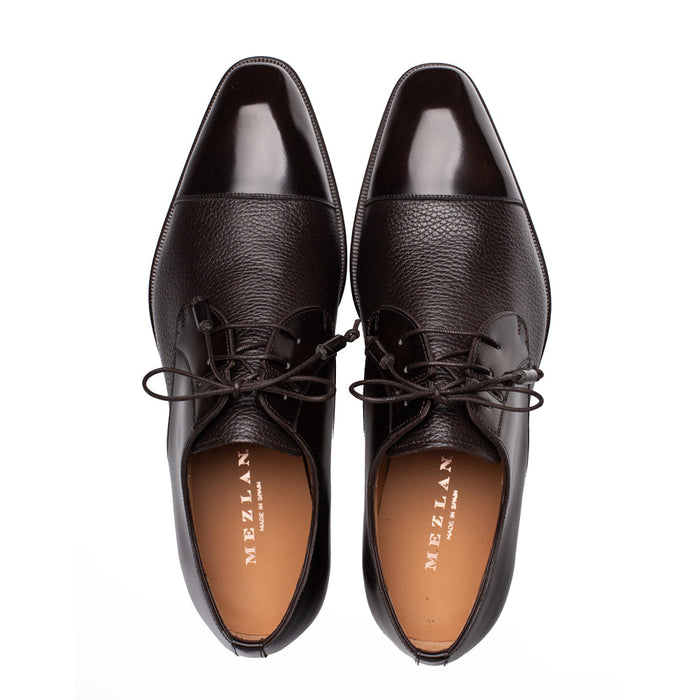 Mezlan Capello Hi-Shine Calf Derby - Luxury Men's Dress Shoe