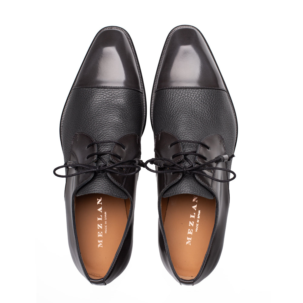 Mezlan Capello Hi-Shine Calf Derby - Luxury Men's Dress Shoe - 8