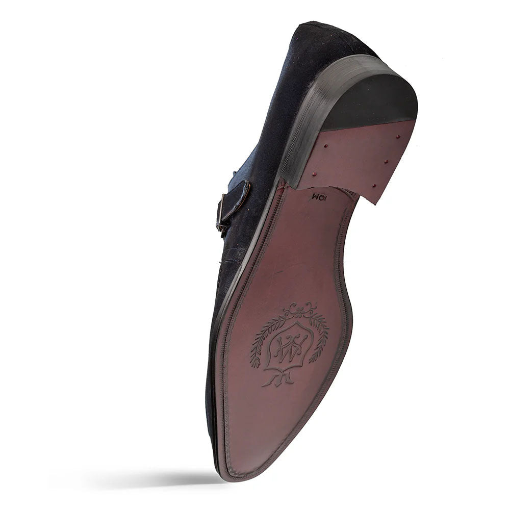 Mezlan Diesel Suede Monk Strap Royal (21745) - Medium