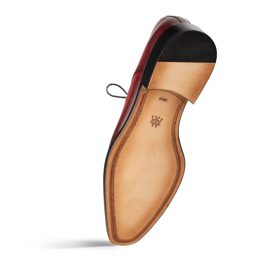 Mezlan Belmonte Patina Calf Derby - Luxury Italian Leather Shoes - 8