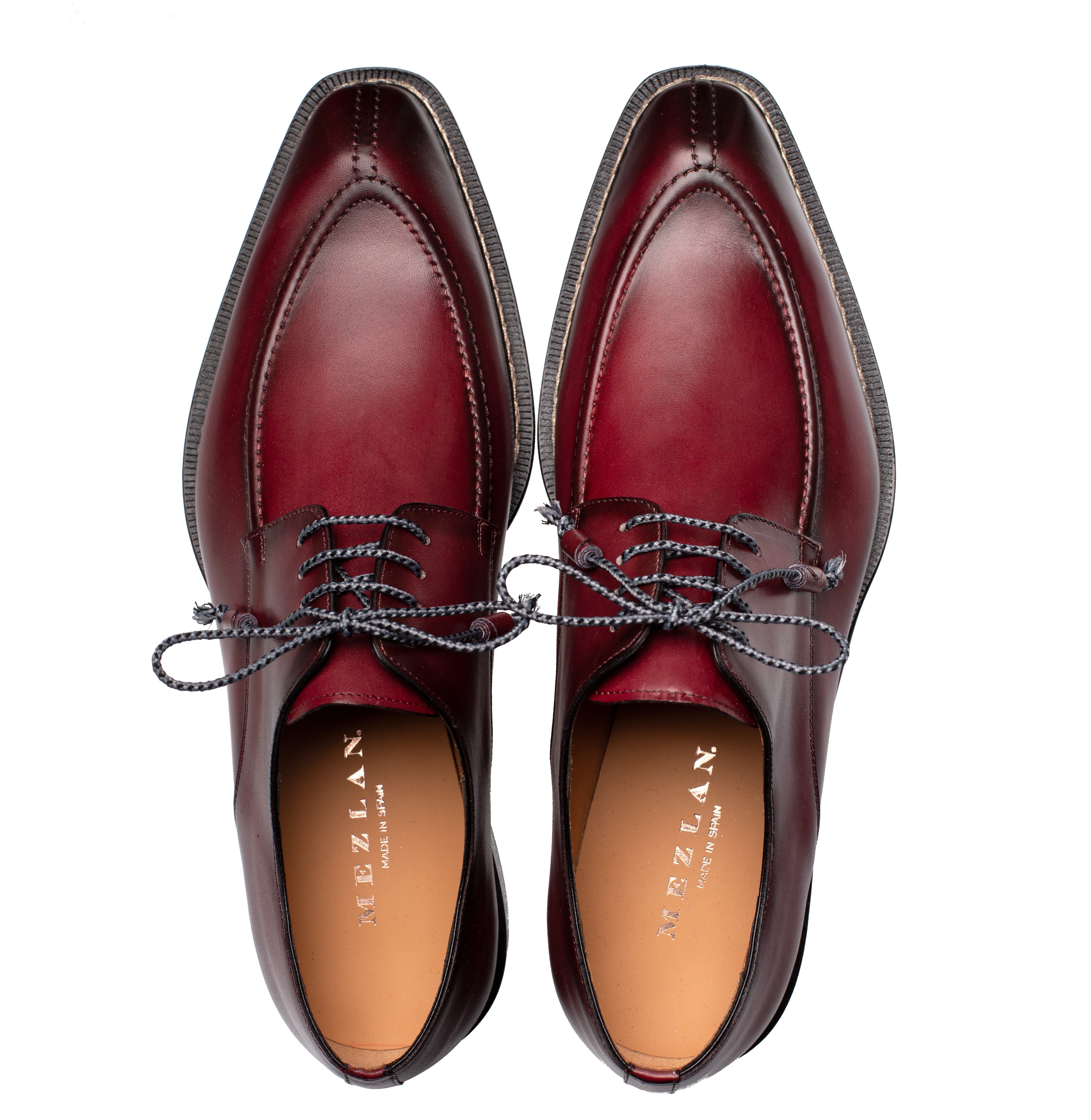 Mezlan Belmonte Patina Calf Derby - Luxury Italian Leather Shoes - 8