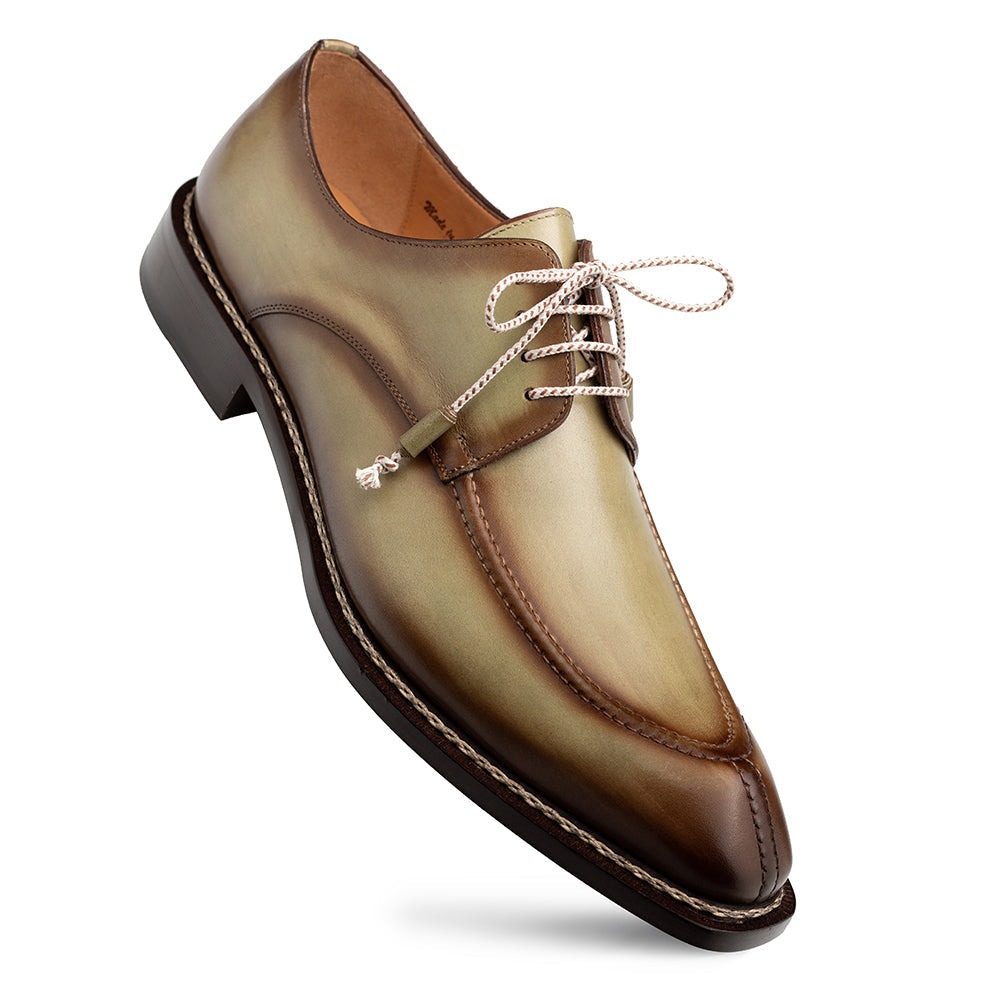 Mezlan Belmonte Patina Calf Derby - Luxury Italian Leather Shoes - 8