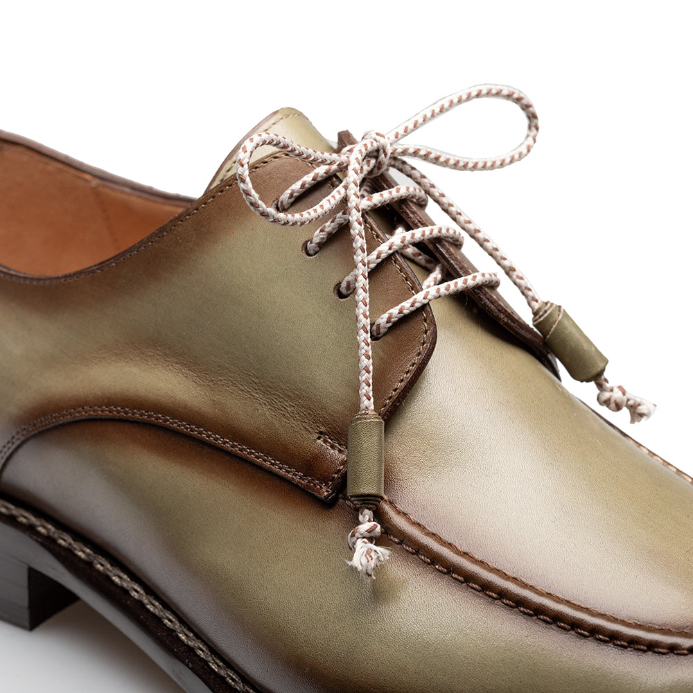 Mezlan Belmonte Patina Calf Derby - Luxury Italian Leather Shoes - 8