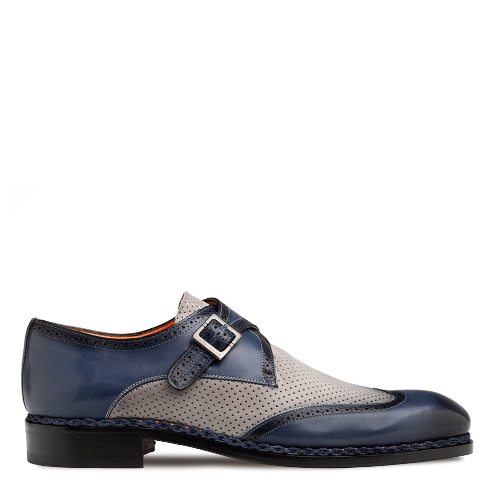 Mezlan Blanes: Luxury Leather Spectator Monk Strap - 8