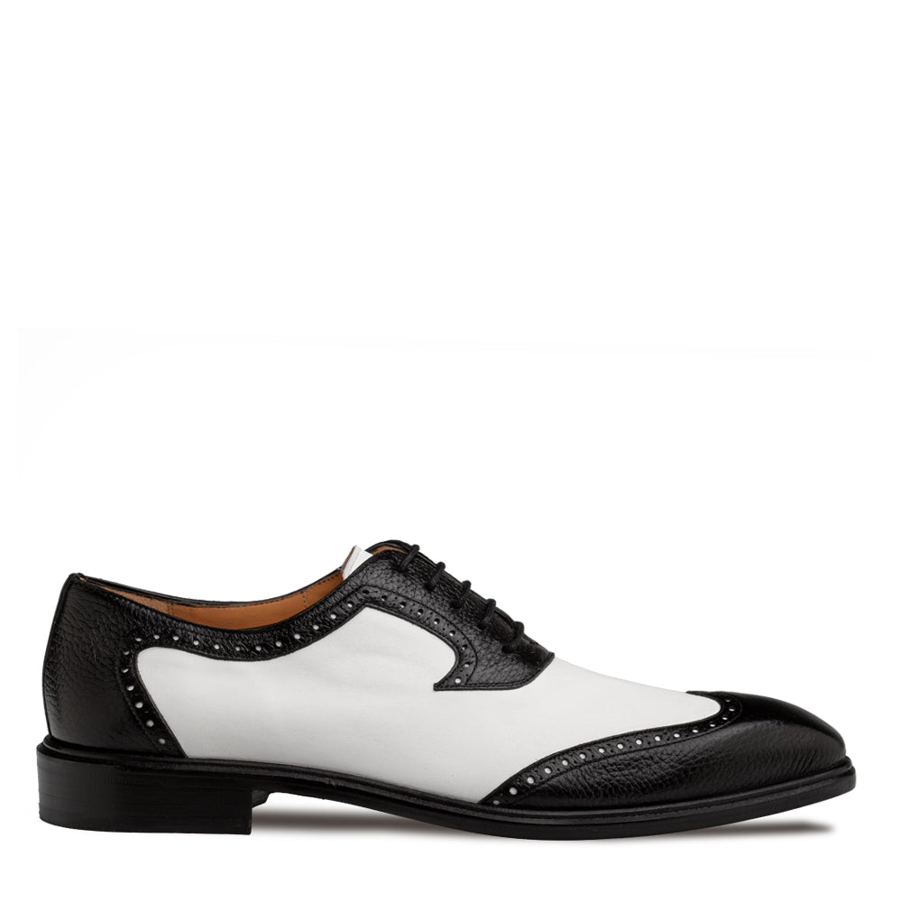 Mezlan Deer Wingtip Oxford: Luxurious Leather Dress Shoe - 8