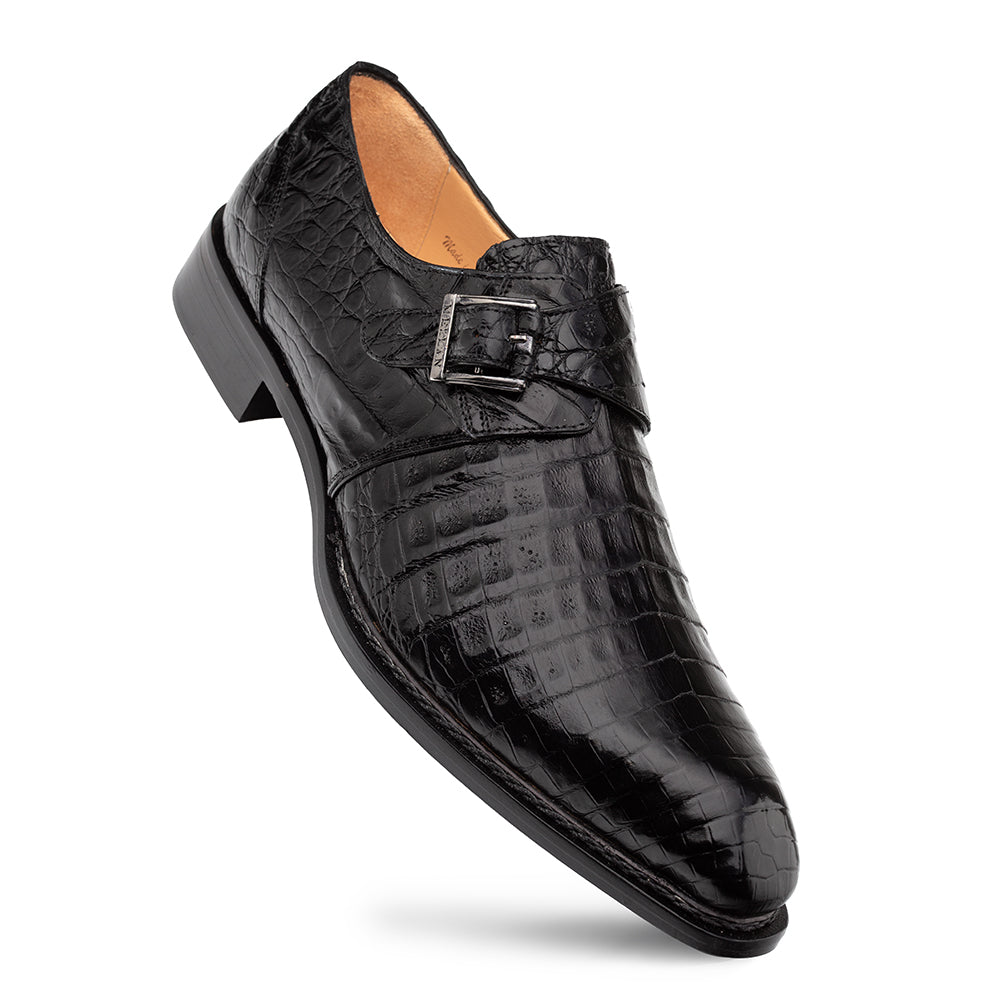 Mezlan Gigolo Crocodile Monk Strap - 10 1/2