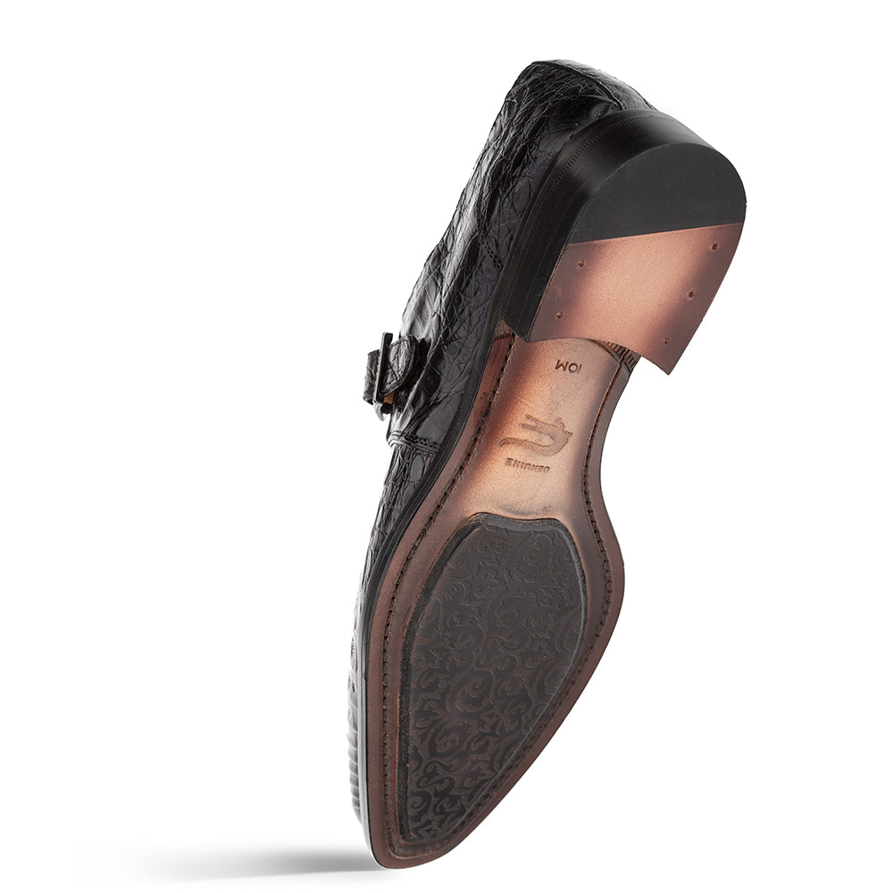 Mezlan Gigolo Crocodile Monk Strap - 10 1/2