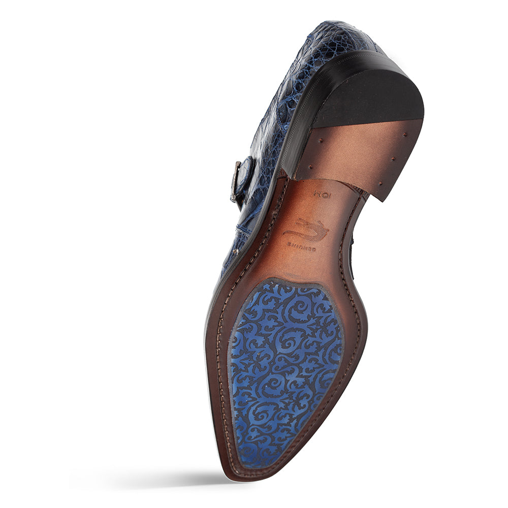 Mezlan Gigolo Crocodile Monk Strap - 10 1/2