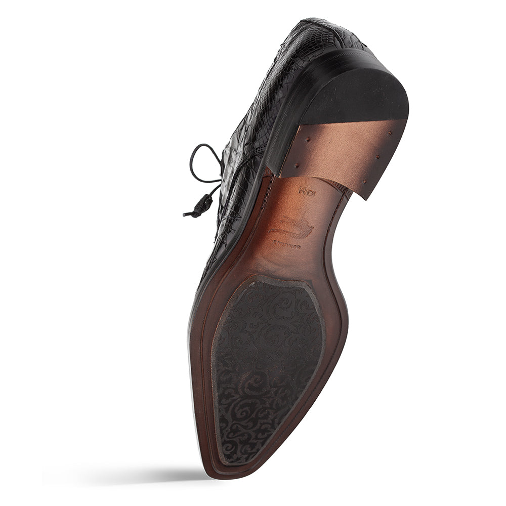 Mezlan Cratos Crocodile Derby - Luxury Leather Dress Shoe - 7.5