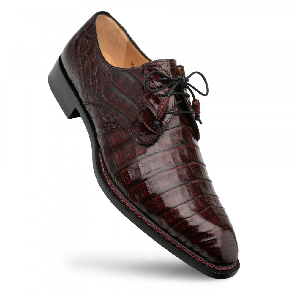 Mezlan Cratos Crocodile Derby Burgundy (50070-F) - Medium