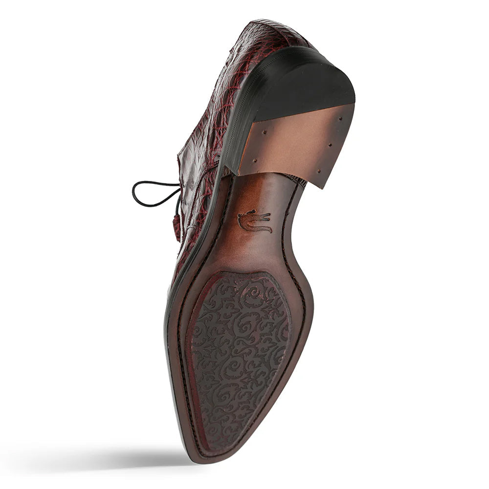 Mezlan Cratos Crocodile Derby Burgundy (50070-F) - Medium