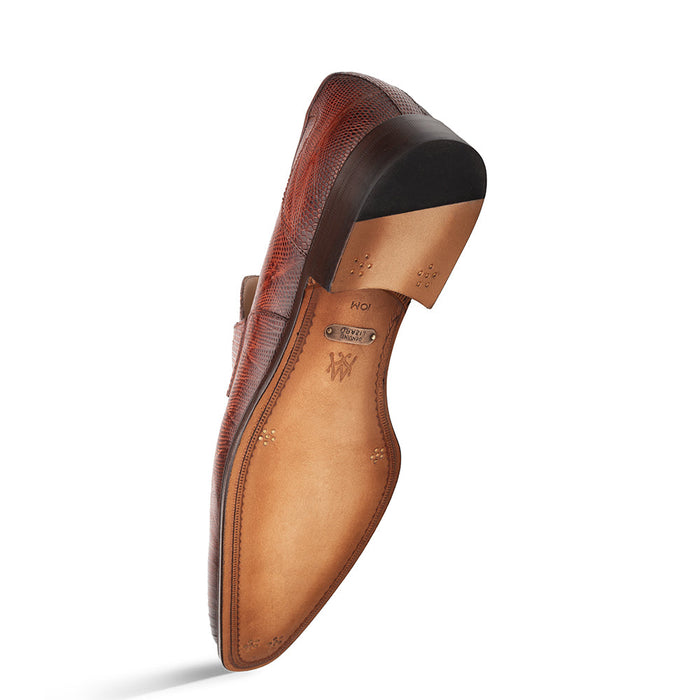 Mezlan Mayor Lizard Penny Loafer - Luxury Men's Dress Shoe