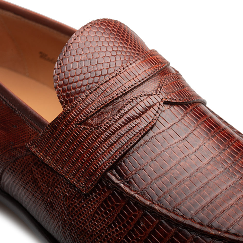Mezlan Mayor Lizard Penny Loafer - 8