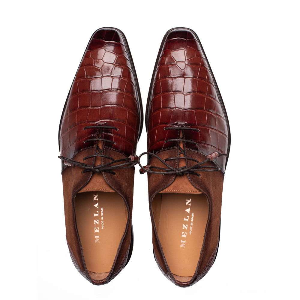 Mezlan Alligator Suede Oxford - Luxury Men's Dress Shoe - 9
