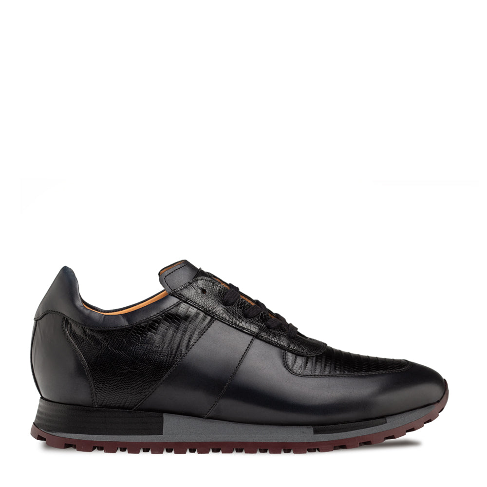 Mezlan Greenwich Sneaker: Calf & Lizard Leather - Luxury Shoe - 8