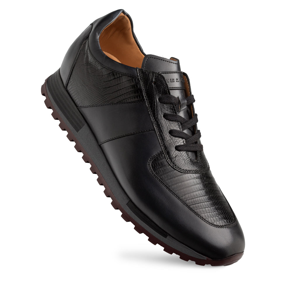Mezlan Greenwich Sneaker: Calf & Lizard Leather - Luxury Shoe - 8