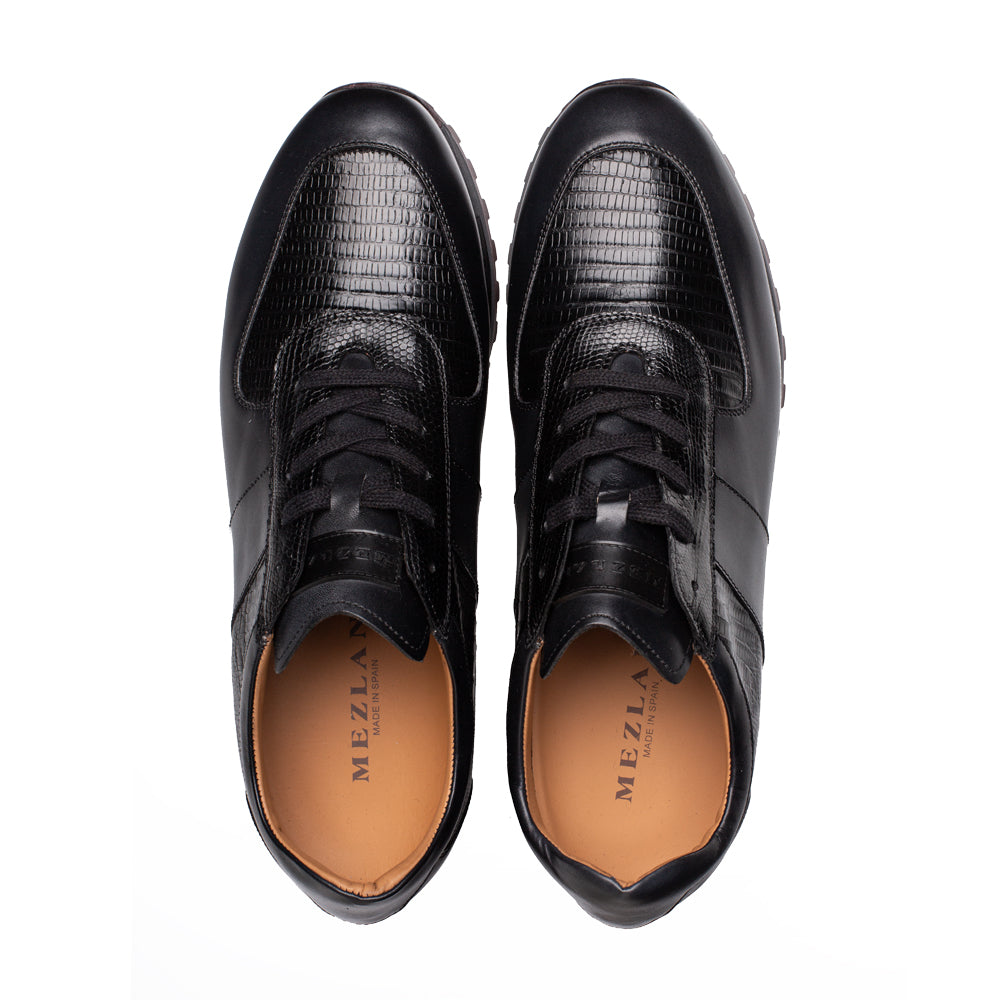 Mezlan Greenwich Sneaker: Calf & Lizard Leather - Luxury Shoe - 8