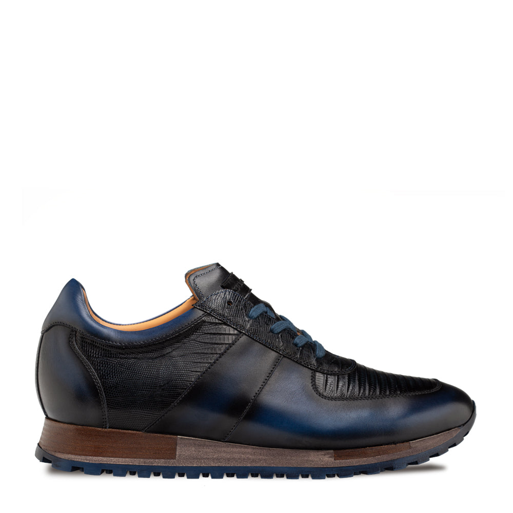Mezlan Greenwich Sneaker: Calf & Lizard Leather - Luxury Shoe - 8