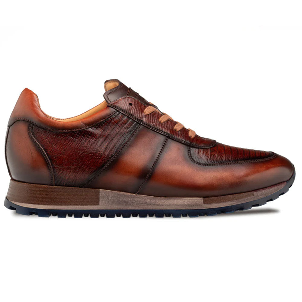 Mezlan Greenwich Calf/Lizard Sneaker - Tan - Medium